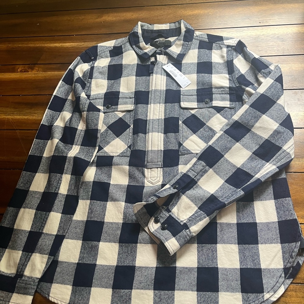 NWT JCrew buffalo print pull over